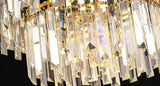 Modern Crystal Chandelier 12-Light Black for Dining Room Living Room Round  Ceiling