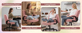 TCGBKAF Pink Criss Cross Chair with Wheels&Flip-Up Arms
