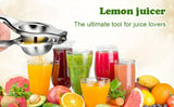 2-Pack Manual Citrus Juicer, Heavy Duty Lemon Orange Squeezer with Non-Slip Grip