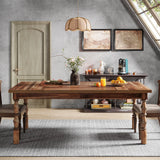 Tribesigns 62” Wood Patio Table for 4-6 People