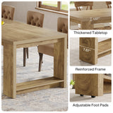 Tribesigns 86.61-Inch Dining Table for 6-8 People, Modern Narrow Long Kitchen Table