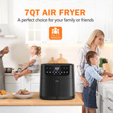 CROWNFUL Air Fryer 7L Touch-screen Display Air Fryer Oven with 8 Cooking Programs