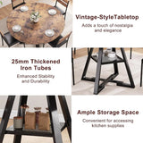 Round Dining Table for 4Kitchen Dining Room Circle Dinner Pedestal Table Space Saving