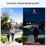 Wireless Doorbell Camera 2K HD View, 2-Way Talk with PIR Motion Detection