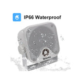 Herdio 4 Inch Heavy Duty Waterproof Boat Marine Box Outdoor Speakers Surface Mounted For Skid Steer