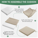 Chair Cushions Set of 4 Waterproof amp Fade Resistant Seat Cushion for Patio