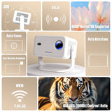 L018 8K Projector Native 1080P 14 WiFi6 Portable Projector for Outdoor