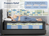 King Hybrid Mattress with Excellent Support, Relieve Back Pain, Pocket Spring