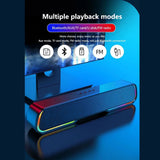 Wireless Bluetooth Subwoofer Bass Surround Sound Bar Speaker System Music Player For Laptop