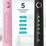 Fairywill Sonic Electric Toothbrush FW-D7 set USB Charge Toothbrushes case for Adult with tooth brush Heads