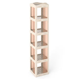 360° Spinning Bookcase w/ Swivel Base, 5-Tier Revolving Bookshelf