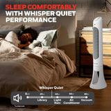 Honeywell QuietSet Whole Room Oscillating Tower Fan with Remote, White