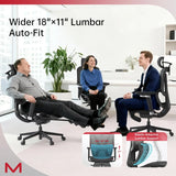 Ergonomic Office Chair with Footrest,Office Chair with 136° Recline, Ergonomic Desk Chair