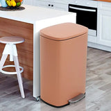 Trash Can, Brushed Stainless Steel Kitchen Trash Can with Soft-close Lid