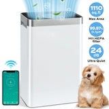 Deli Air Purifier for 1110 Sq.Ft, HEPA Filter Captures Pet Dander, Dust, Pollen