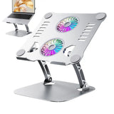 Laptop Stand With Fan Lifting Laptop Cooling Stand Ergonomic Foldable Lifting Laptop Cooling Pad With Double Fan Adjustable