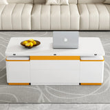 U-Can Lift-Top Coffee Table with 4 Storage Table for Living Room