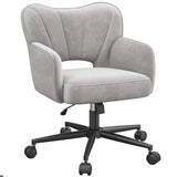 Vanity Chair with Wheels & Back,Vanity Chair Adjustable Height Comfy Desk Chairs for Makeup
