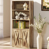 IRONCK Industrial Bookshelves and Bookcases with Doors 11.8 in Depth Floor Standing 5 Shelf