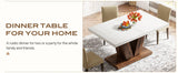 Tribesigns 47-Inch Dining Table for 4-6, White Kitchen Dinner Table