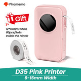 Phomemo D35 Label Printer with Tape 2025 Upgraded Version Portable Mini Printer