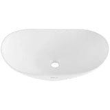 Oval Vessel Sink, 23.3" x 14.2" Bathroom Vessel Sink Bowl Countertop, White Ceramic Bathroom Sinks Above Counter, Bowl Sink with Modern Style, Well-Packaged for Bathroom