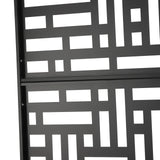 Metal Privacy Screen Outdoor Decorative Privacy Screen with Stand Freestanding Privacy Screen