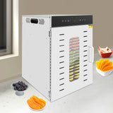 20-Trays Stainless Steel Food Dryer,110V Silver Rectangular Food Dehydrator 46*40*60cm