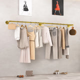 Industrial Pipe Clothes Hanging Rack: Wall Mounted Iron Clothing Storage