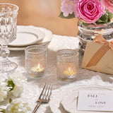 30 Pack Clear Glass Votive Candle Holders for Wedding Centerpieces