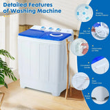 Twin Tub Portable Washing Machine for Home, Camping, RVs -
