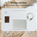 Height Angle Adjustable Laptop Bed Stand, Portable Lap Desk with Foldable Legs, Foldable Lap Tablet Table for Sofa Couch