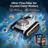 Cordless Robotic Pool Vacuum Cleaner for Inground & Above Ground Pools