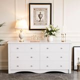 JUMMICO Dresser for Bedroom, 6 Wood Dresser Drawers For Bedroom