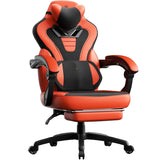 Fabric Gaming Chair with Footrest,Big and Tall Game Chair for Heavy People, Gamer Chair