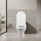 Bidet Toilet Seat for Elongated Toilets, D-Type Shape White PP Material, Durable