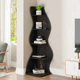 Tribesigns Corner Shelf, Modern 5-Tier Wall Corner Bookshelf, Stylish