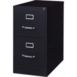 26.5 Deep Metal File Cabinet, Letter Size, Black for Home and Office