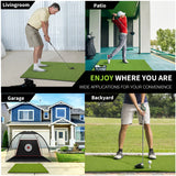 5x4ft Thicken Golf Hitting Training Mat With 9 Balls 8 Tee For Backyard