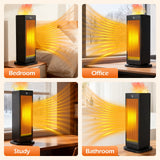 1500W Electric Heater Portable Tabletop Space Heater Household 3D Flame