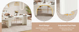 Tribesigns Modern White Dining Table for 4-6 People, 63" Large Rectangle Kitchen Table