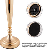 4Pcs 5 Arm Gold Metal Candlestick Holder for Wedding Decorative(28 Inch
