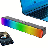 RGB Wireless Speaker Bluetooth-Compatible Desktop Speaker USB Powered Computer Speaker