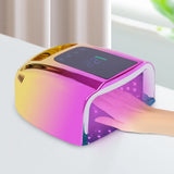 96W UV LED Nail Lamp Rechargeable Cordless Gel Nail Dryer with 4 Timer Settings&Smart Sensor Gradient Portable