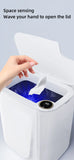20L Smart Sensor Trash Can With Display Type-C Recharging Automatic Wastebin For Bathroom
