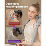 Cordless Neck Shoulder Massager with Heat for Deep Tissue Kneading Relief Enhances Blood Circulation and Eases Muscle Tension I