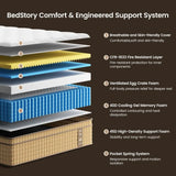 Hybrid Queen Size Mattresses Extra Lumbar amp Spinal Alignment