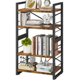 Bookshelf, Dorm Desk Hutch, Desk Shelf Organizer, 4 Tier Stackable Bookcase, Adjustable