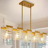 5-Light Luxury Gold Chandeliers for Living Room K9 Crystal Chandelier Fixture