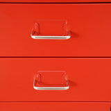 6-Drawers Mobile File Cabinet With Lock 4* Wheels Steel Vertical  Filing Cabinet Office Cabinet